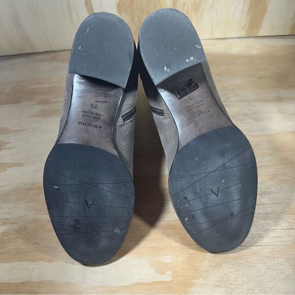 Aquatalia Tisha Taupe Suede Ankle Boots Women’s Size 9.5 - Picture 6 of 8